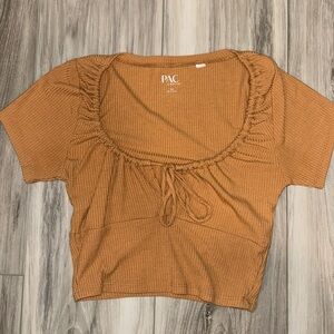 xs pacsun crop top orange